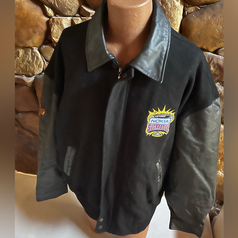 Vintage Nokia Sugar Bowl 2000 Men's Leather Jacket